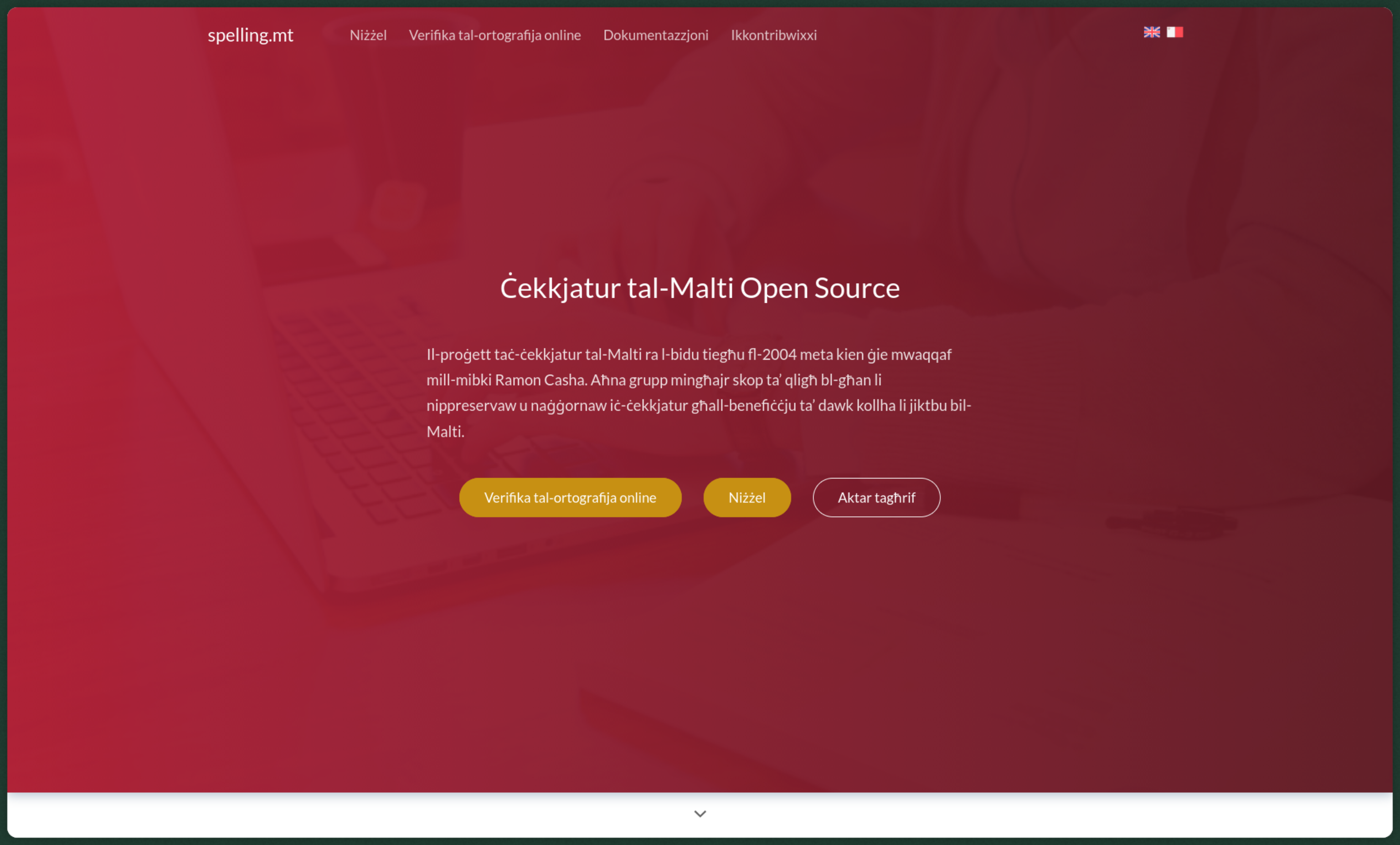 Maltese-language homepage